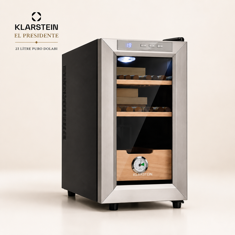 Klarstein El Presidente 23 Litre Elektronik Humidor & Puro Dolabı