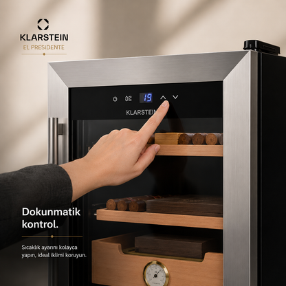 Klarstein El Presidente 37 Litre Elektrikli Humidor & Puro Dolabı