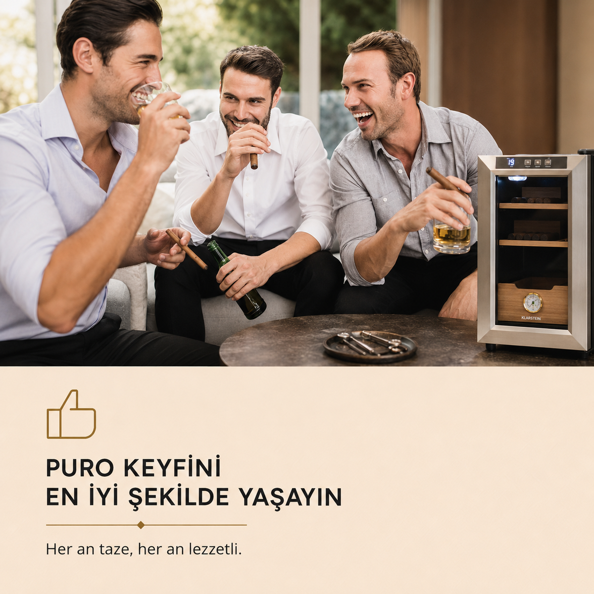 Klarstein El Presidente 23 Litre Elektronik Humidor & Puro Dolabı