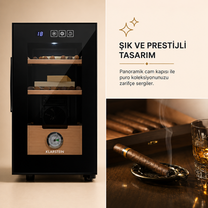 Klarstein El Presidente 23 Litre Elektronik Humidor & Puro Dolabı